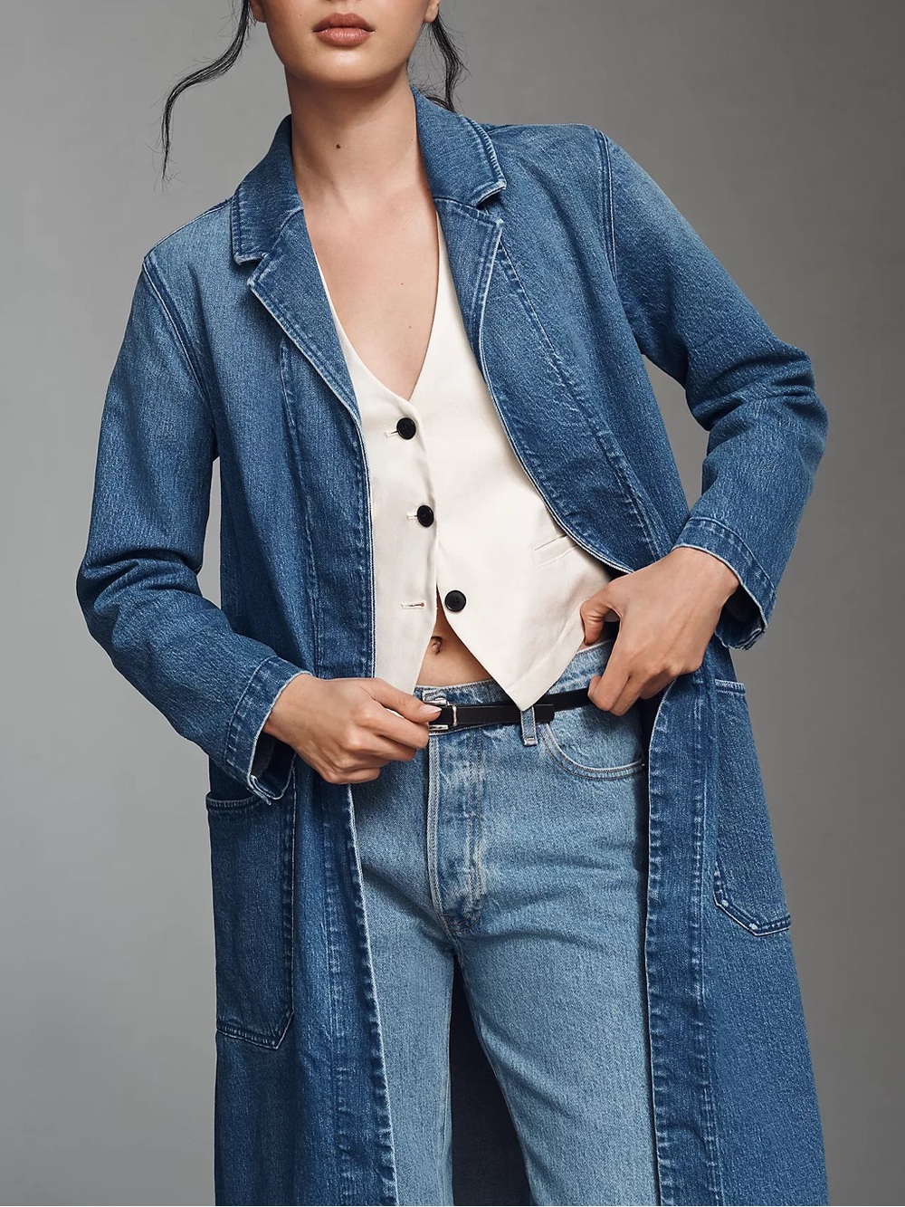 Pilcro - Denim Longline Jacket